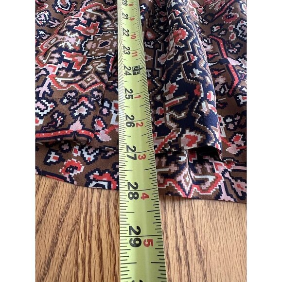 Fossil Multicolored Artsy Aztec Print Spaghetti Strap Sundress Sz M High Waist - Picture 5 of 10